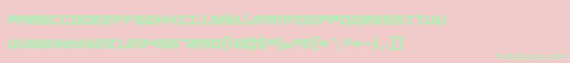 Barbarella Font – Green Fonts on Pink Background