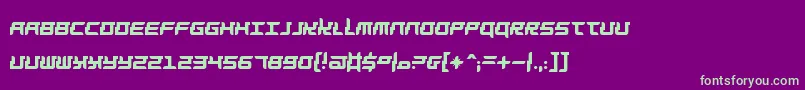 Barbarella Font – Green Fonts on Purple Background