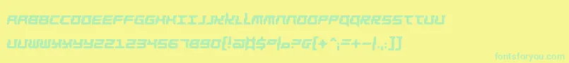 Barbarella Font – Green Fonts on Yellow Background