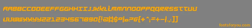 Barbarella-Schriftart – Orangefarbene Schriften auf grauem Hintergrund