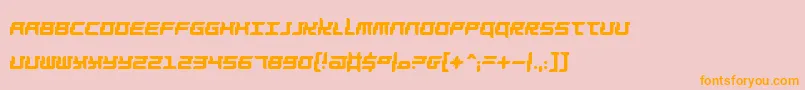 Barbarella Font – Orange Fonts on Pink Background