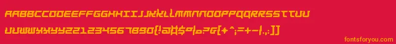 Шрифт Barbarella – оранжевые шрифты на красном фоне