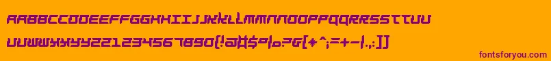 フォントBarbarella – オレンジの背景に紫のフォント