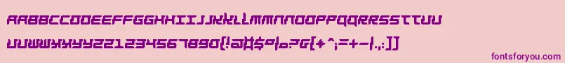 フォントBarbarella – ピンクの背景に紫のフォント