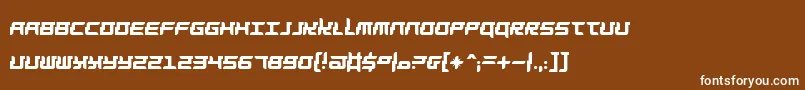フォントBarbarella – 茶色の背景に白い文字