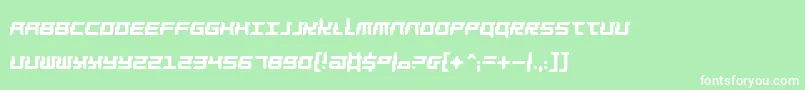 フォントBarbarella – 緑の背景に白い文字