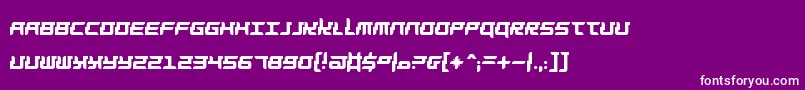 フォントBarbarella – 紫の背景に白い文字
