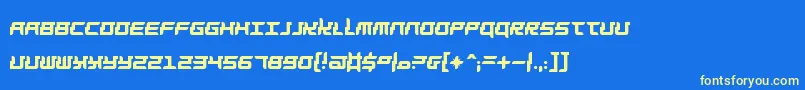 Barbarella Font – Yellow Fonts on Blue Background