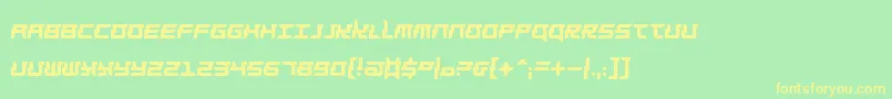 Barbarella Font – Yellow Fonts on Green Background