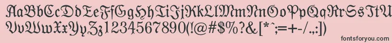 Modernefraktur Font – Black Fonts on Pink Background