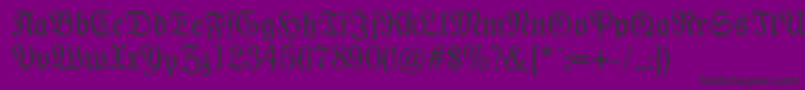 Modernefraktur Font – Black Fonts on Purple Background