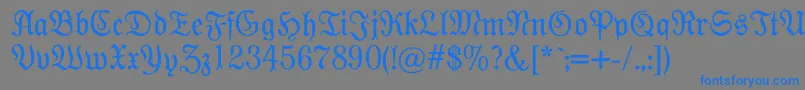 Modernefraktur Font – Blue Fonts on Gray Background