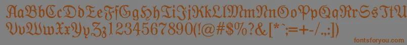 Modernefraktur Font – Brown Fonts on Gray Background