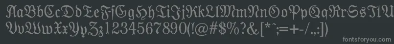 Modernefraktur Font – Gray Fonts on Black Background