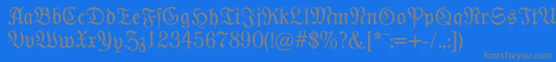 Modernefraktur Font – Gray Fonts on Blue Background