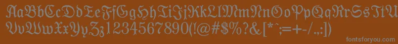 Modernefraktur Font – Gray Fonts on Brown Background