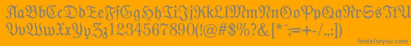 Modernefraktur Font – Gray Fonts on Orange Background