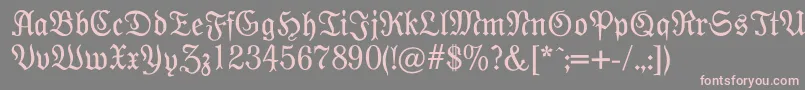 Modernefraktur Font – Pink Fonts on Gray Background