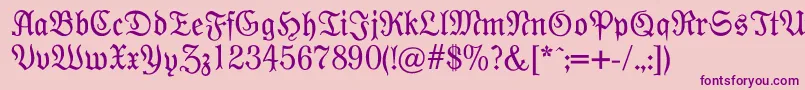 Modernefraktur Font – Purple Fonts on Pink Background