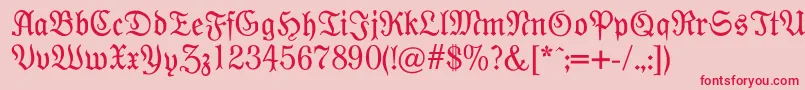 Шрифт Modernefraktur – красные шрифты на розовом фоне
