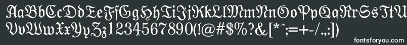 Modernefraktur Font – White Fonts on Black Background