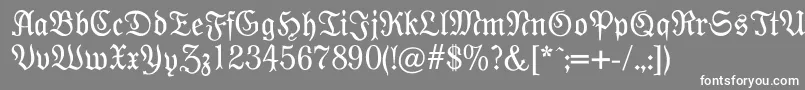 Modernefraktur Font – White Fonts on Gray Background