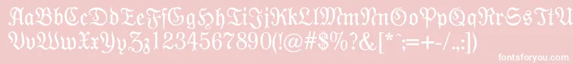 Modernefraktur Font – White Fonts on Pink Background