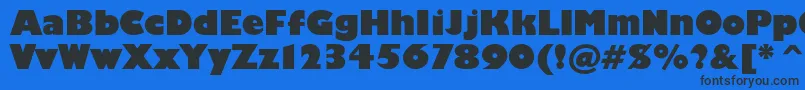 Humanist521cultraboldbt Font – Black Fonts on Blue Background