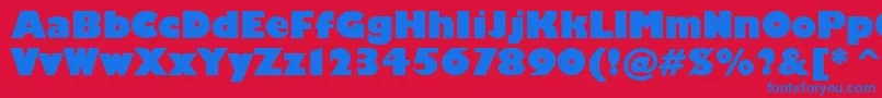 Humanist521cultraboldbt Font – Blue Fonts on Red Background