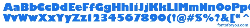 Police Humanist521cultraboldbt – polices bleues sur fond blanc