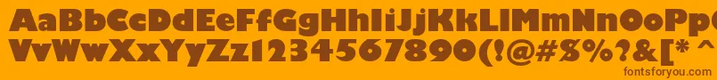 Humanist521cultraboldbt Font – Brown Fonts on Orange Background