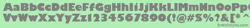 Humanist521cultraboldbt Font – Gray Fonts on Green Background