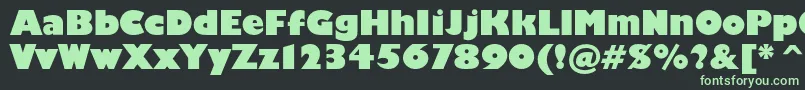 Humanist521cultraboldbt Font – Green Fonts on Black Background