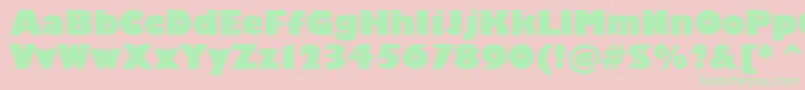 Humanist521cultraboldbt Font – Green Fonts on Pink Background