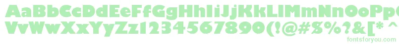Humanist521cultraboldbt Font – Green Fonts on White Background
