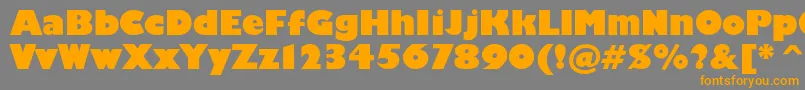 Humanist521cultraboldbt Font – Orange Fonts on Gray Background