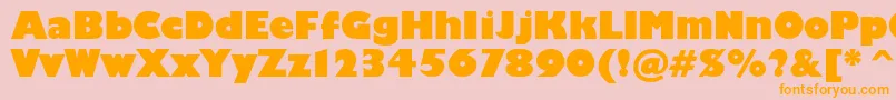 Humanist521cultraboldbt Font – Orange Fonts on Pink Background