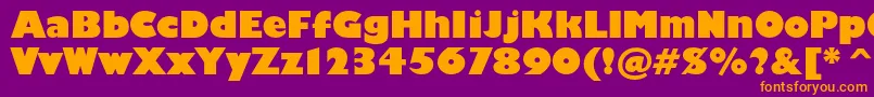 Humanist521cultraboldbt Font – Orange Fonts on Purple Background