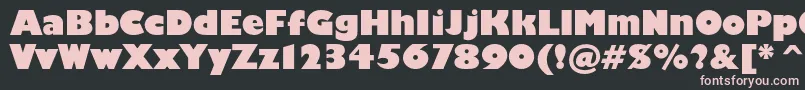 Humanist521cultraboldbt Font – Pink Fonts on Black Background