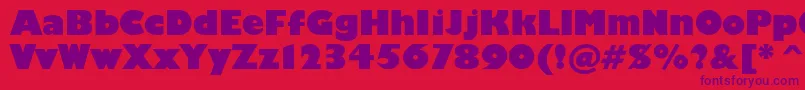 Police Humanist521cultraboldbt – polices violettes sur fond rouge