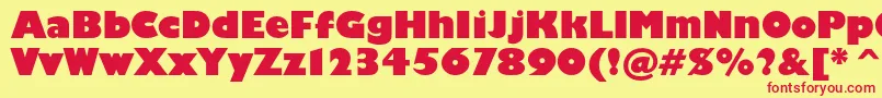 Police Humanist521cultraboldbt – polices rouges sur fond jaune