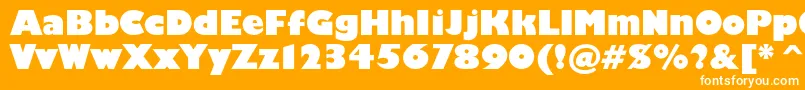 Humanist521cultraboldbt Font – White Fonts on Orange Background