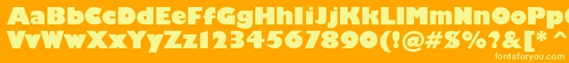Police Humanist521cultraboldbt – polices jaunes sur fond orange