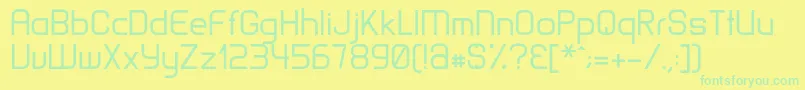 MatamataRegular Font – Green Fonts on Yellow Background