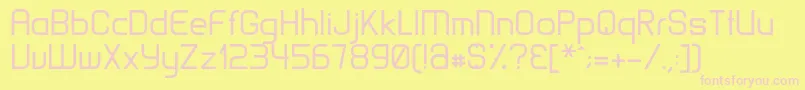 MatamataRegular Font – Pink Fonts on Yellow Background