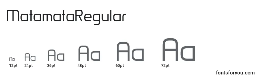 MatamataRegular Font Sizes