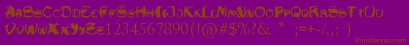 RaslaniShaashimov Font – Brown Fonts on Purple Background