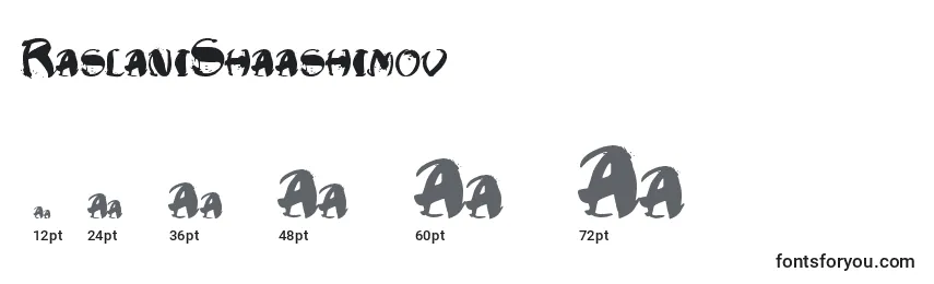 RaslaniShaashimov Font Sizes