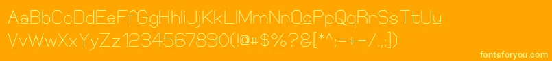 Шрифт ElgethySquareUpper – жёлтые шрифты на оранжевом фоне