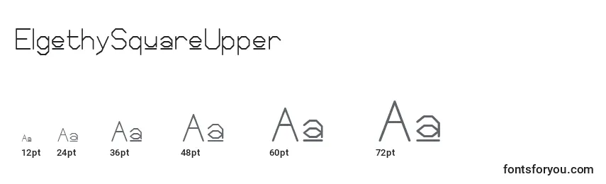 ElgethySquareUpper Font Sizes
